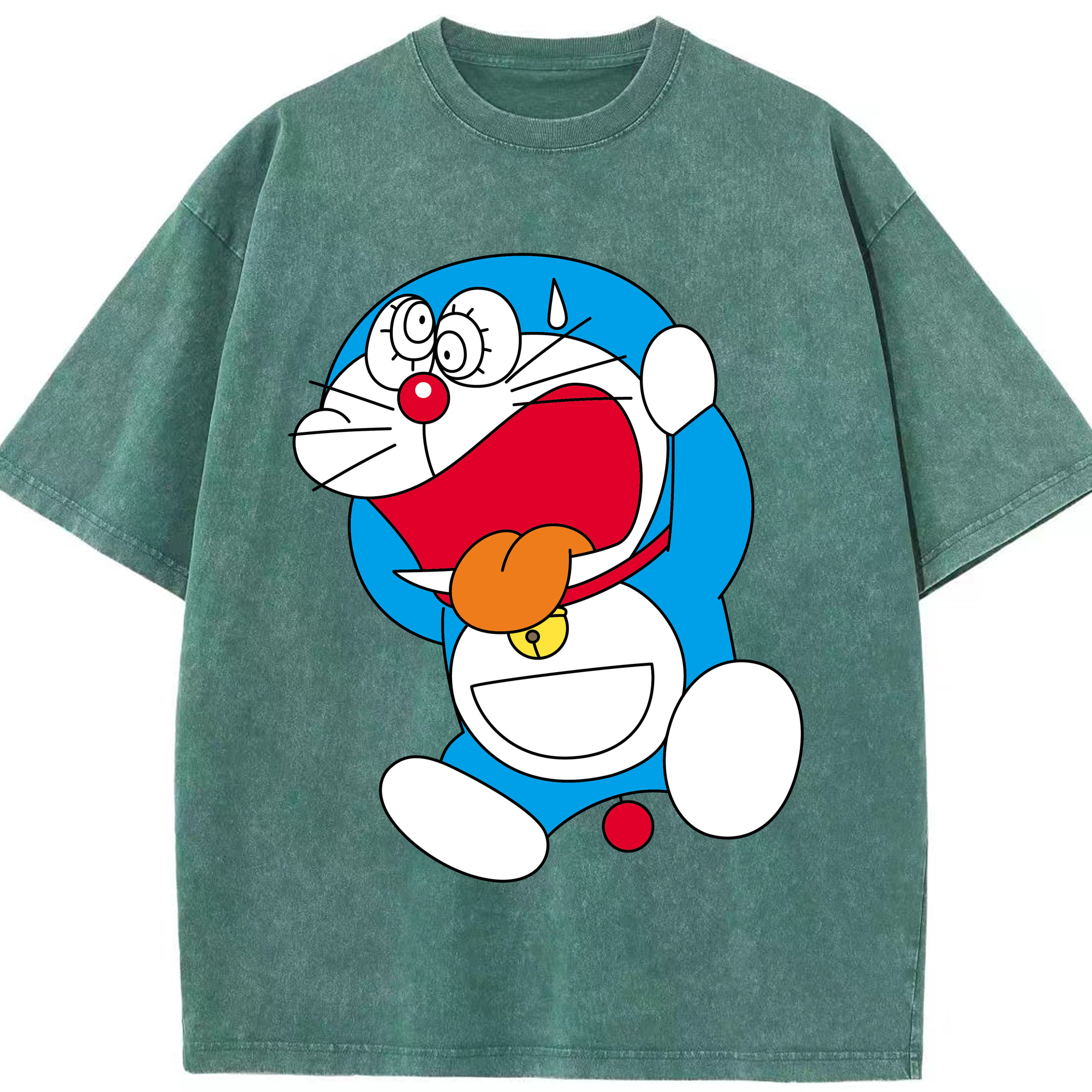 （画像用） ドラえもん Doraemon 綿100% ヴィンテージ風 半袖Tシャツ（フロントプリント）